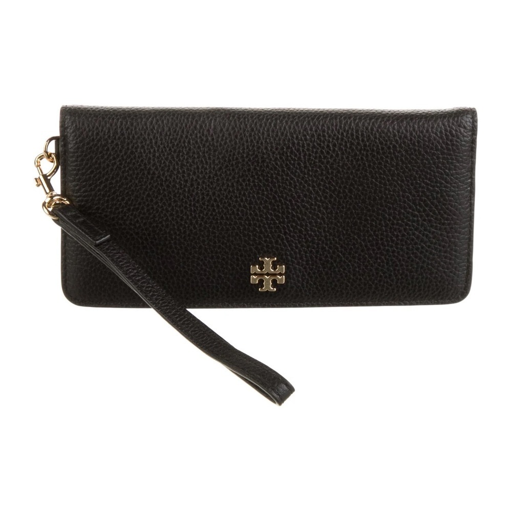 tory burch blake pebbled leather bifold wallet